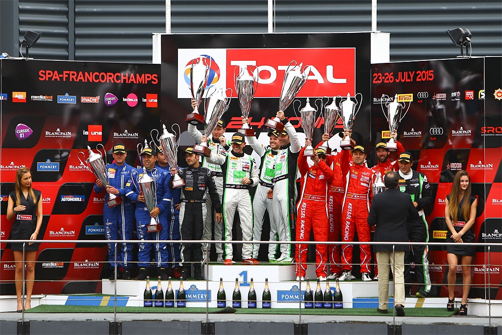 Vindere i Am klassen: Team Parker Racing, med John Loggie, Julian Westwood, Benny Simonsen og Callum Macleod
(Foto: Blancpain-gt-series.com / Vision Sport Agency)
